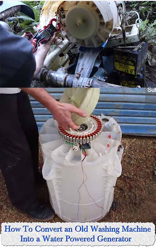 How To Convert an Old Washing Machine Into a Water Powered Generator