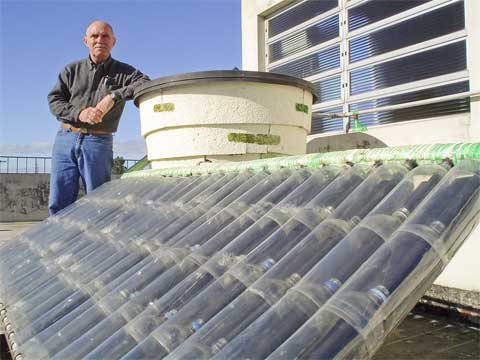 How To Make A Solar Water Heater From Plastic Bottles