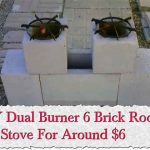 DIY Dual Burner 6 Brick Rocket Stove For Around $6