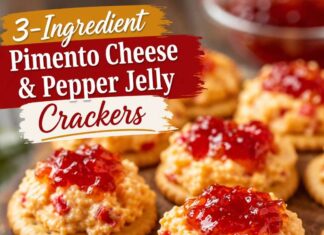 3-Ingredient Pimento Cheese And Pepper Jelly Crackers 3-Ingredient Pimento Cheese And Pepper Jelly Crackers