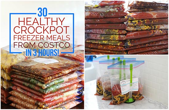 30 Healthy Crockpot Freezer Meals From Costco in 3 Hours