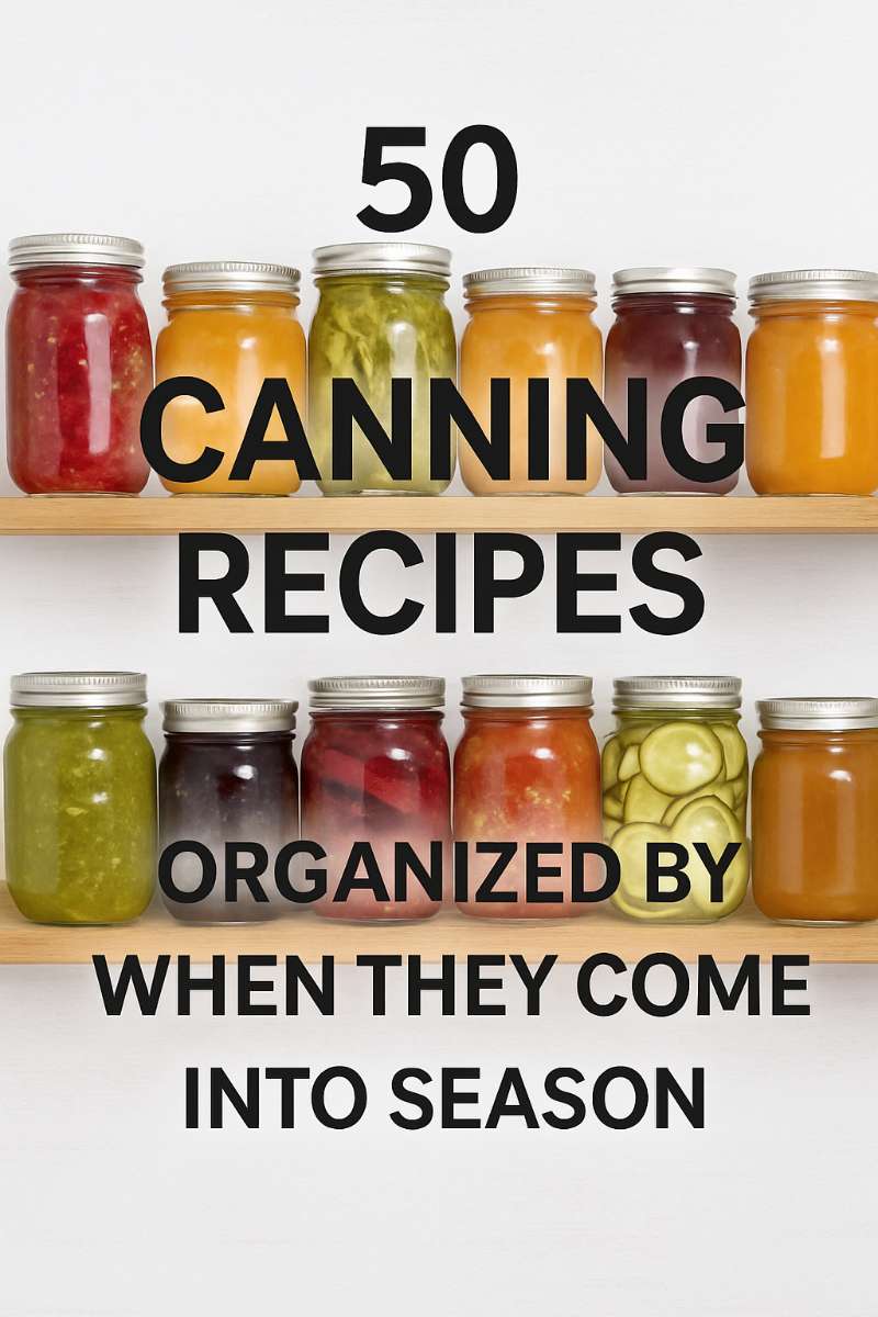 50 Canning Recipes Organized