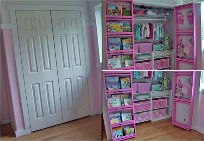 Behind Closet Door Storage Idea