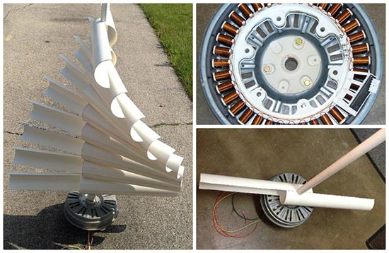 Build A Vertical Wind Generator Using A Old Washing Machine Motor