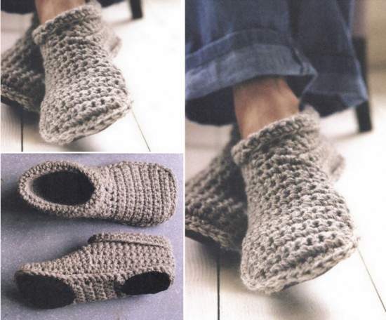 Cozy Crocheted Slipper Boots