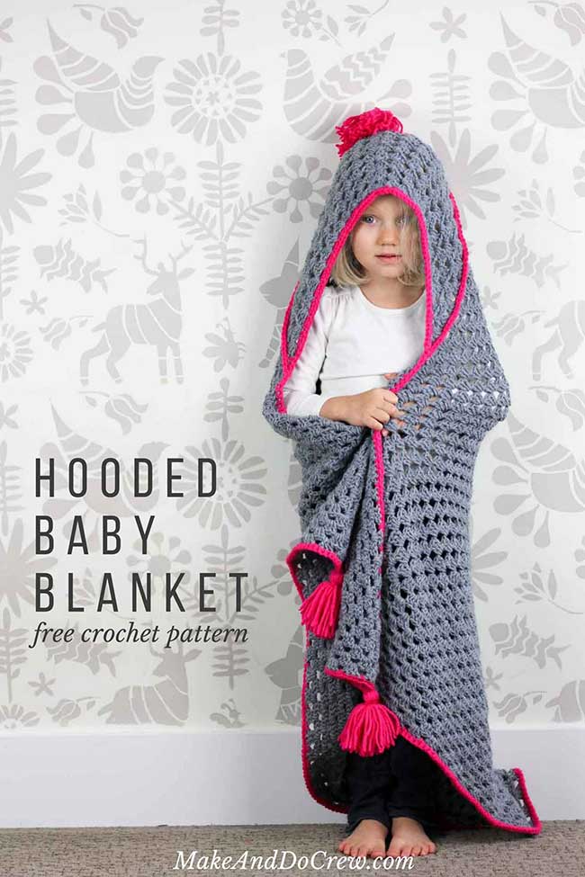 Crochet A Hooded Blanket For Kids 