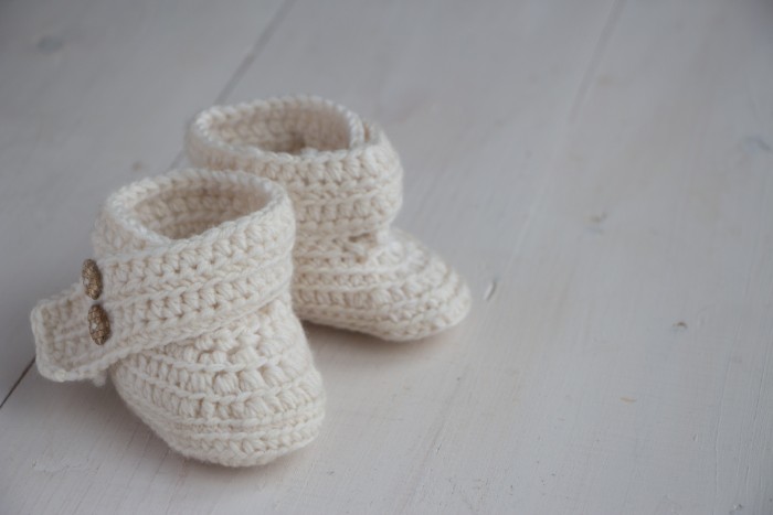 Crochet baby boots