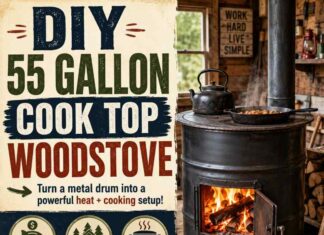 DIY 55 Gallon Cook Top Woodstove DIY 55 Gallon Cook Top Woodstove