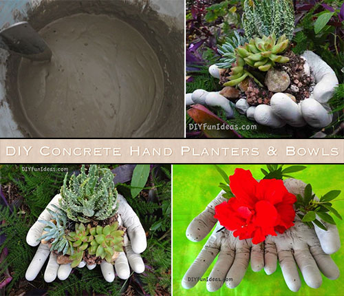 DIY Concrete Hand Planters & Bowls