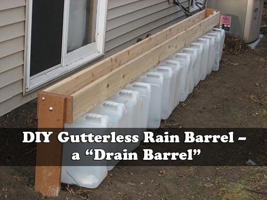 DIY Gutterless Rain Barrel – a “Drain Barrel”