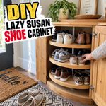 DIY Lazy Susan Cabinet for Shoes