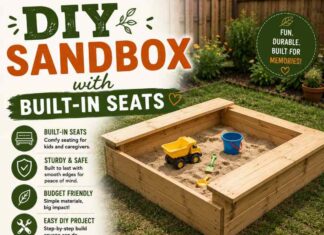 DIY Sandbox with Lid & Benches DIY Sandbox with Lid & Benches