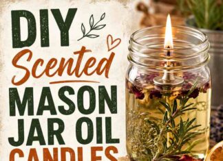 DIY Scented Mason Jar Oil Candles DIY Scented Mason Jar Oil Candles