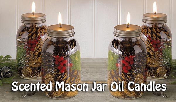 DIY Scented Mason Jar Oil Candles