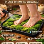DIY moss shower mat tutorial