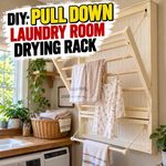 DIY: Pull Down Laundry Room Drying Rack