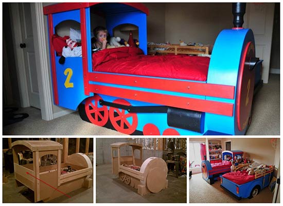 Dad Builds Incredible Train Bed For His Son