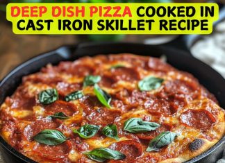 Deep Dish Pizza Cooked in Cast Iron Skillet Recipe Deep Dish Pizza