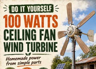 Do-It-Yourself – 100Watts Ceiling Fan Wind Turbine Do-It-Yourself - 100Watts Ceiling Fan Wind Turbine