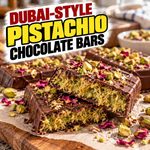 Dubai-Style Crunchy Pistachio Chocolate Bars