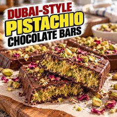 Dubai-Style Crunchy Pistachio Chocolate Bars Dubai-Style Crunchy Pistachio Chocolate Bars