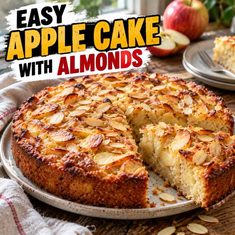 Easy Apple Cake With Almonds Easy Apple Cake With Almonds