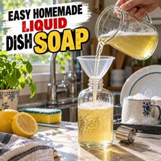 Easy Homemade Liquid Dish Soap Easy Homemade Liquid Dish Soap
