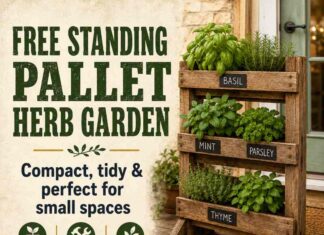 Free Standing Pallet Herb Garden Free Standing Pallet Herb Garden