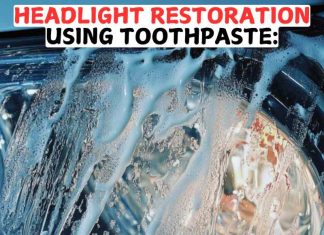 2 Minute Trick To Clean/De-Haze Headlights Headlight Restoration Using Toothpaste