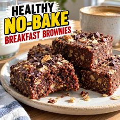 Healthy No Bake Breakfast Brownies Healthy No Bake Breakfast Brownies