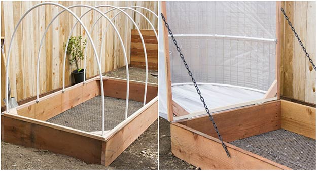 Hinged Covered Greenhouse Garden