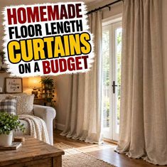 Homemade Floor Length Curtains On A Budget Homemade Floor Length Curtains On A Budget
