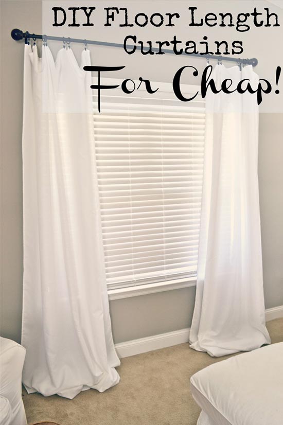 Homemade Floor Length Curtains On A Budget