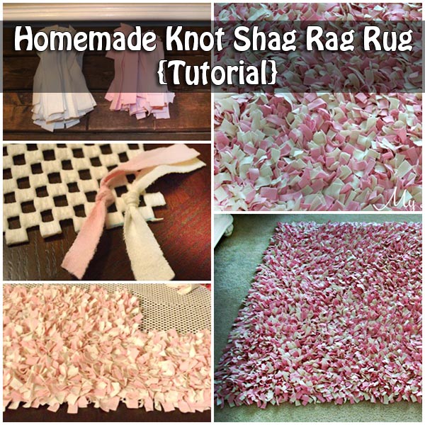 Homemade Knot Shag Rag Rug {Tutorial}