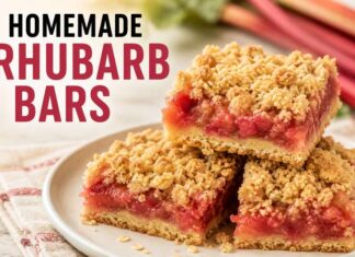 Homemade Rhubarb Bars recipe Homemade Rhubarb Bars recipe
