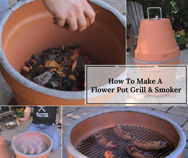 How To Make A Flower Pot Grill and Smoker