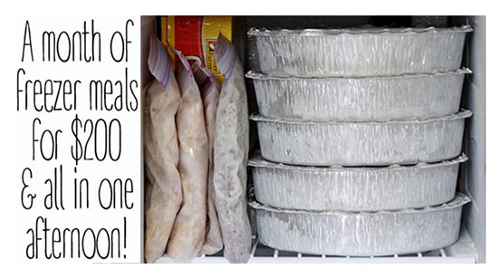 How To Make A Month Of Freezer Meals In One Afternoon For $200