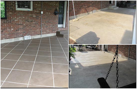How To Stain Your Concrete Patio To Look Like Tile