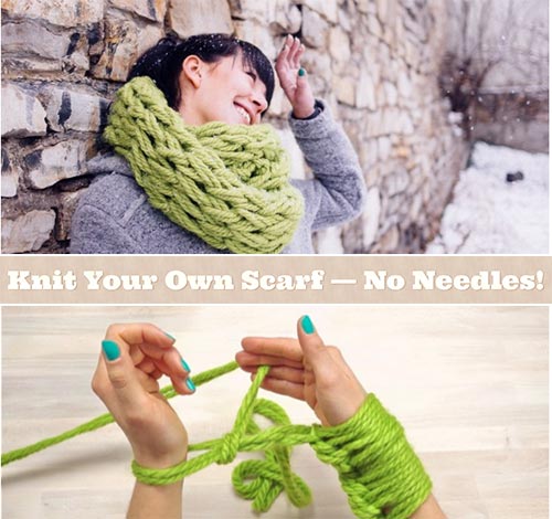 Knit Your Own Scarf — No Needles!