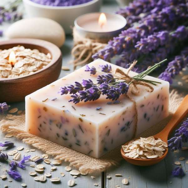 Lavender and Oatmeal Soothing Soap