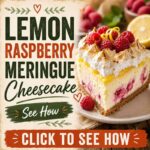 Lemon Raspberry Meringue Cheesecake