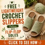 Lightweight Crochet Slippers Pattern with Flip Flop Soles