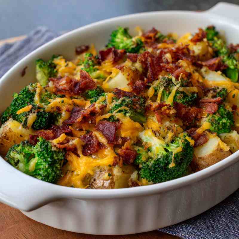 Loaded Broccoli Salad “Potato-Baked” Style