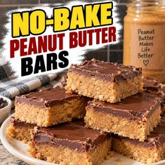 No-Bake Peanut Butter Bars No-Bake Peanut Butter Bars