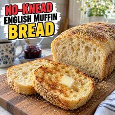 No-Knead English Muffin Bread No-Knead English Muffin Bread