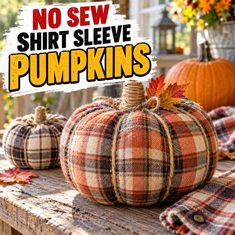 No Sew Shirt Sleeve Pumpkins No Sew Shirt Sleeve Pumpkins