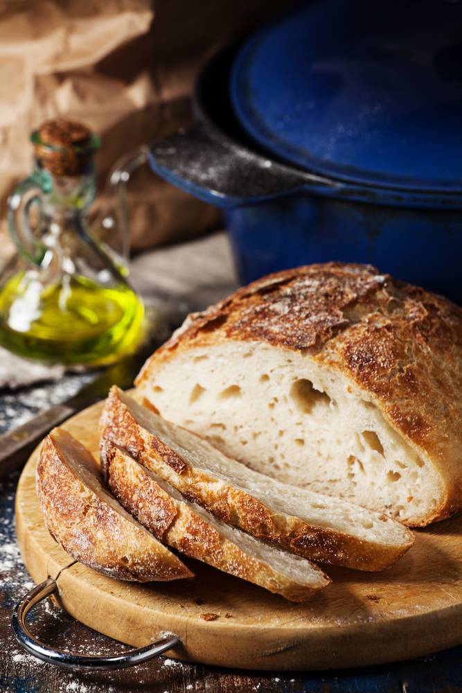 No-knead Crusty Bread