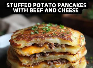 Stuffed Potato Pancakes with Beef and Cheese Stuffed Potato Pancakes with Beef and Cheese