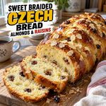 Sweet Braided Czech Bread with Almonds & Raisins Recipe