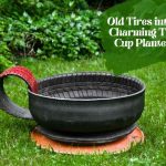 Transforming Old Tires into a Charming Tea Cup Planter